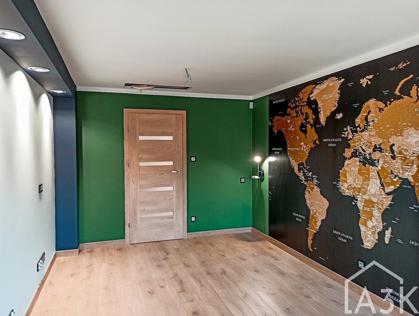 Mapa świata w formie fototapety podkreśli każdy młodzieżowy pokój.