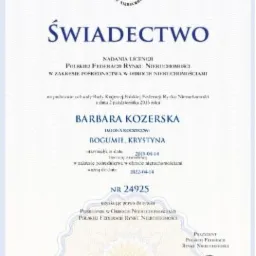 Licencja pośrednika nieruchomości nadana przez Polską Federację Rynku Nieruchomości.