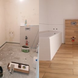 Remont łazienki przed i po 