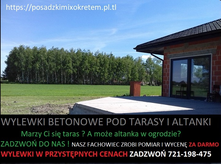 Wylewki na taras Taras Posadzka na taras