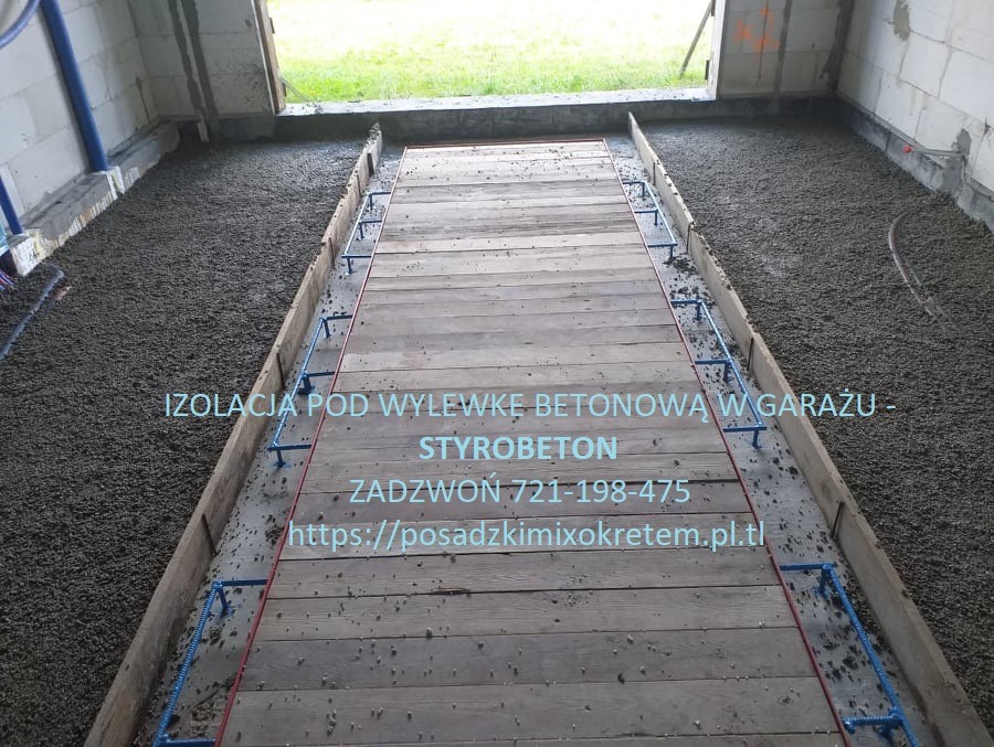 Styrobeton Izolacja podłogowa garażu Wylewka styrobetonowa