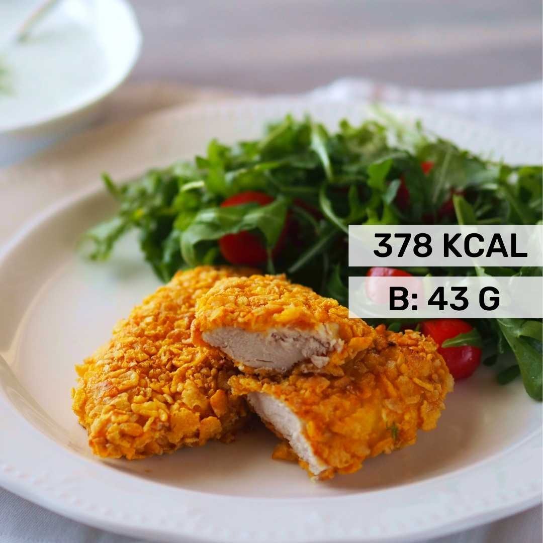 Nuggetsy z kurczaka z surówką