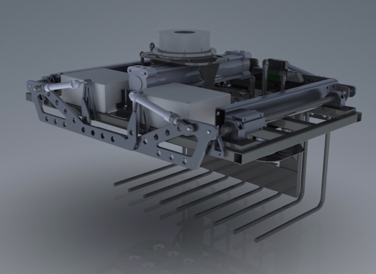 Chwytak do transportu worków oraz palet