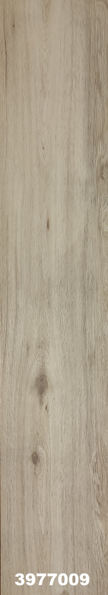 Pojedyncza deska podłogowa w odcieniach beżu z wyraźnym rysunkiem słojów, prezentowana w Rzeszowie, z widocznym numerem identyfikacyjnym produktu w dolnej części kadru.