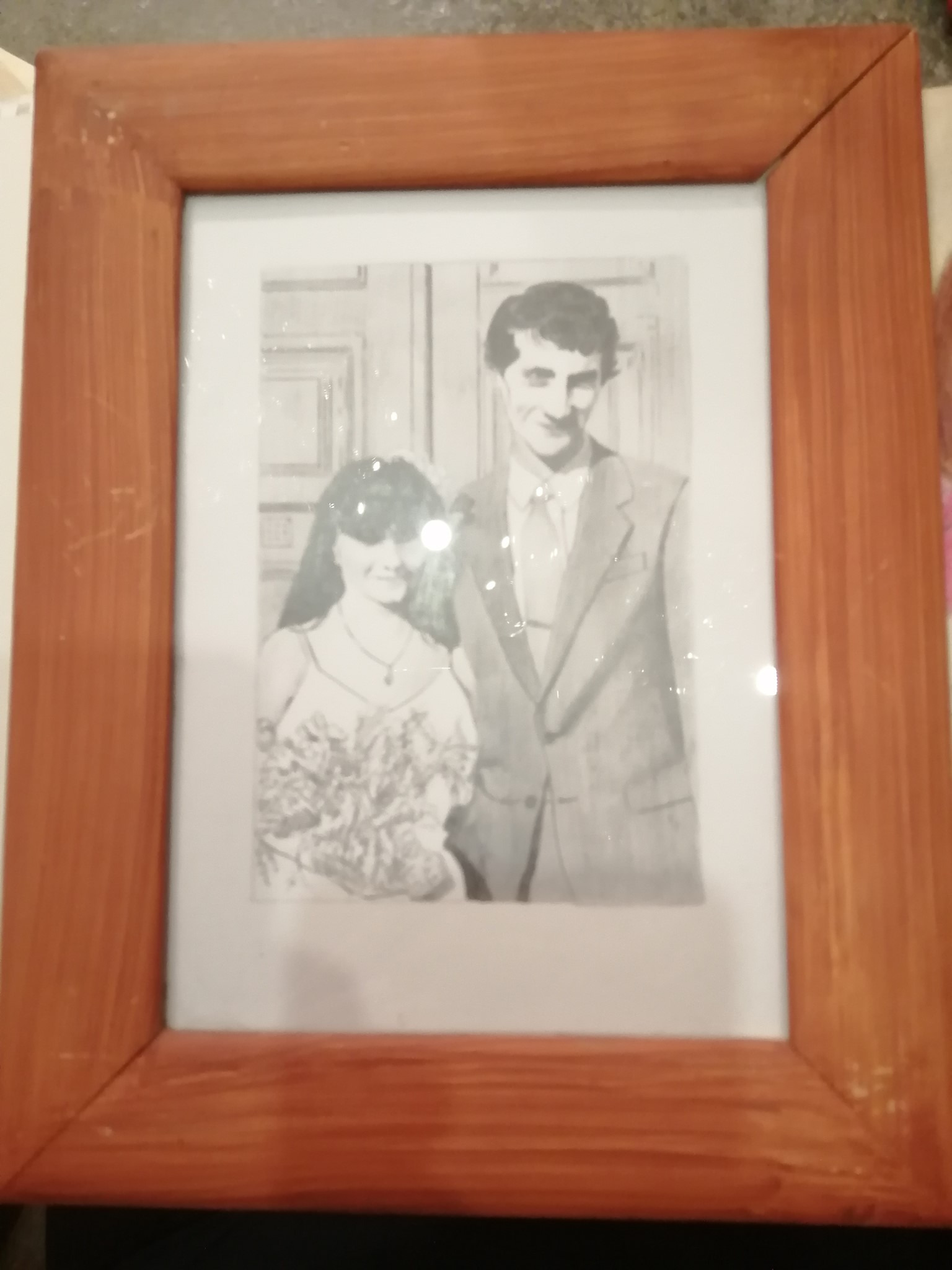 Portret ślubny - oprawiony