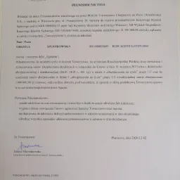 Skan pełnomocnictwa agenta ubezpieczeniowego MetLife dla Urszuli Szostkowskiej, zawierający dane identyfikacyjne agenta i zakres uprawnień.