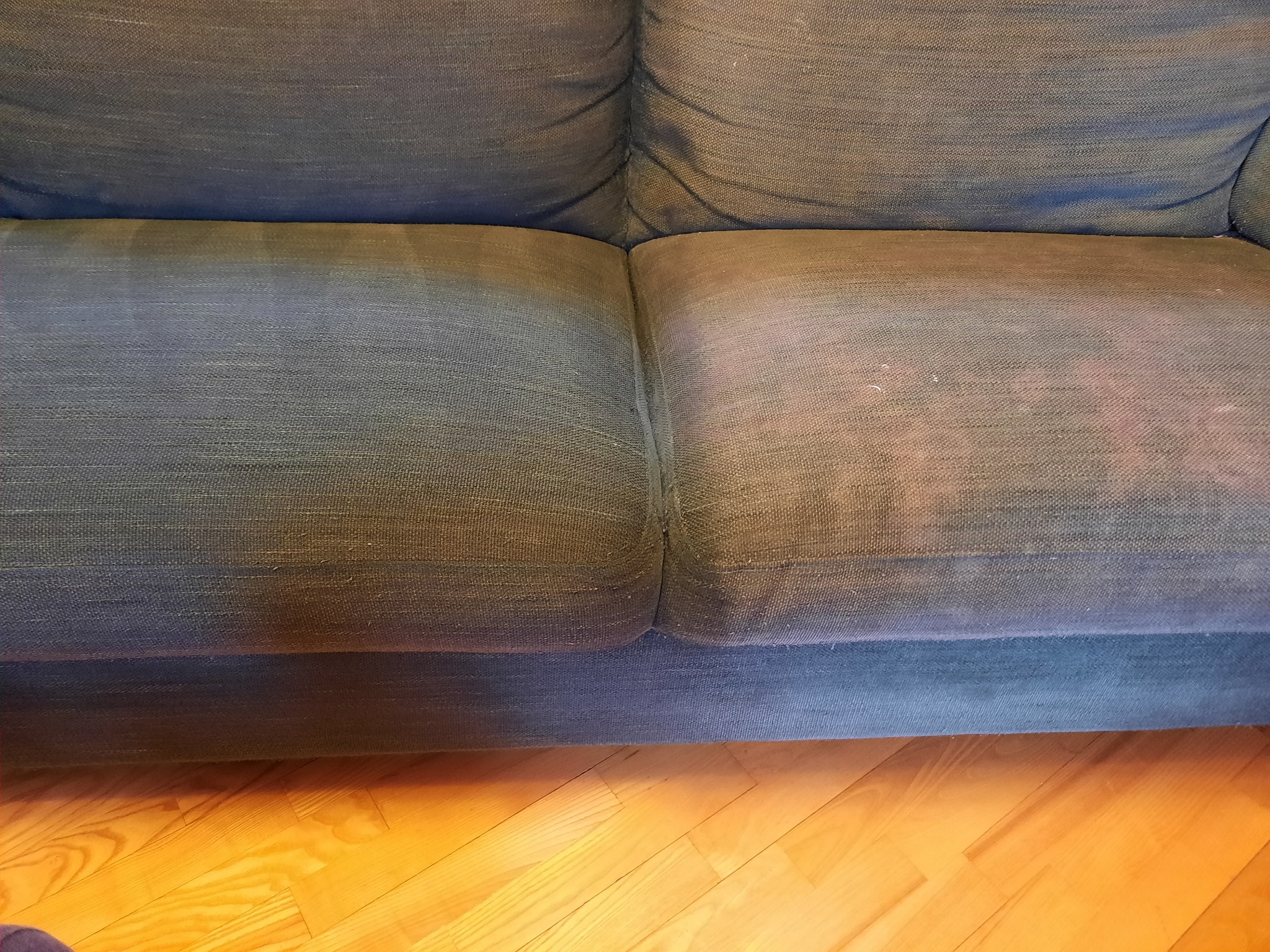 Kanapa wyprana do połowy