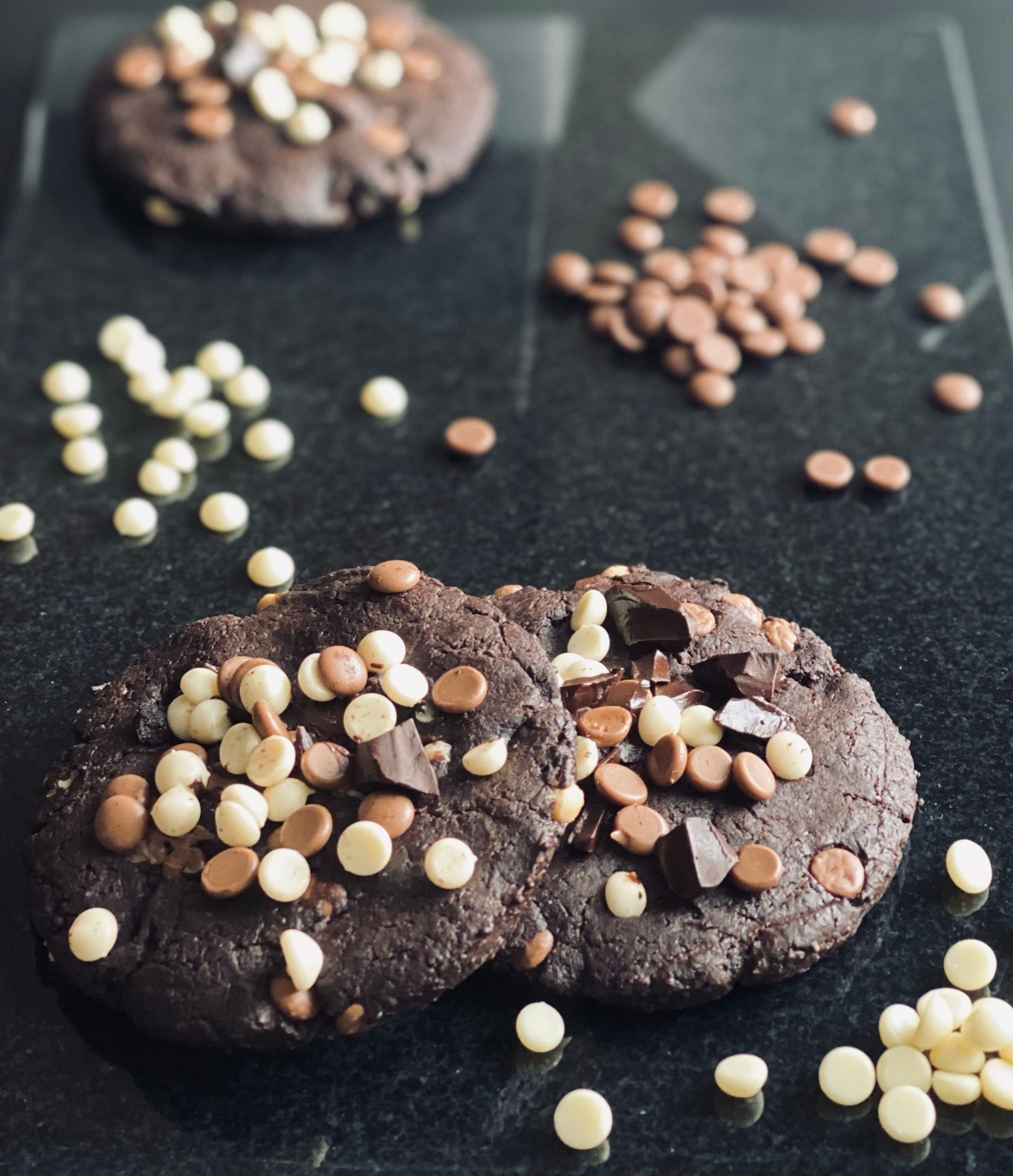 Ciastka potrójnie czekoladowe