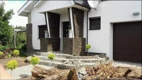 Elewacja z wykorzystaniem kamienia naturalnego