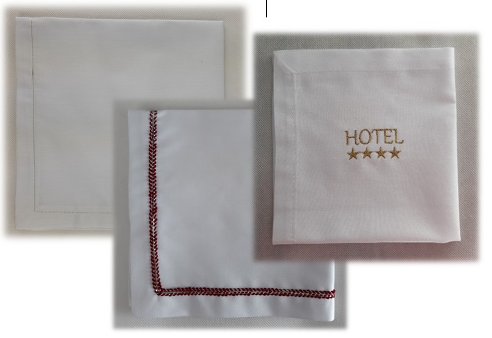 Serwety bawełniane, ozdobne/z haftem