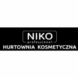 Logo firmy NIKO professional Hurtownia Kosmetyczna na czarnym tle.