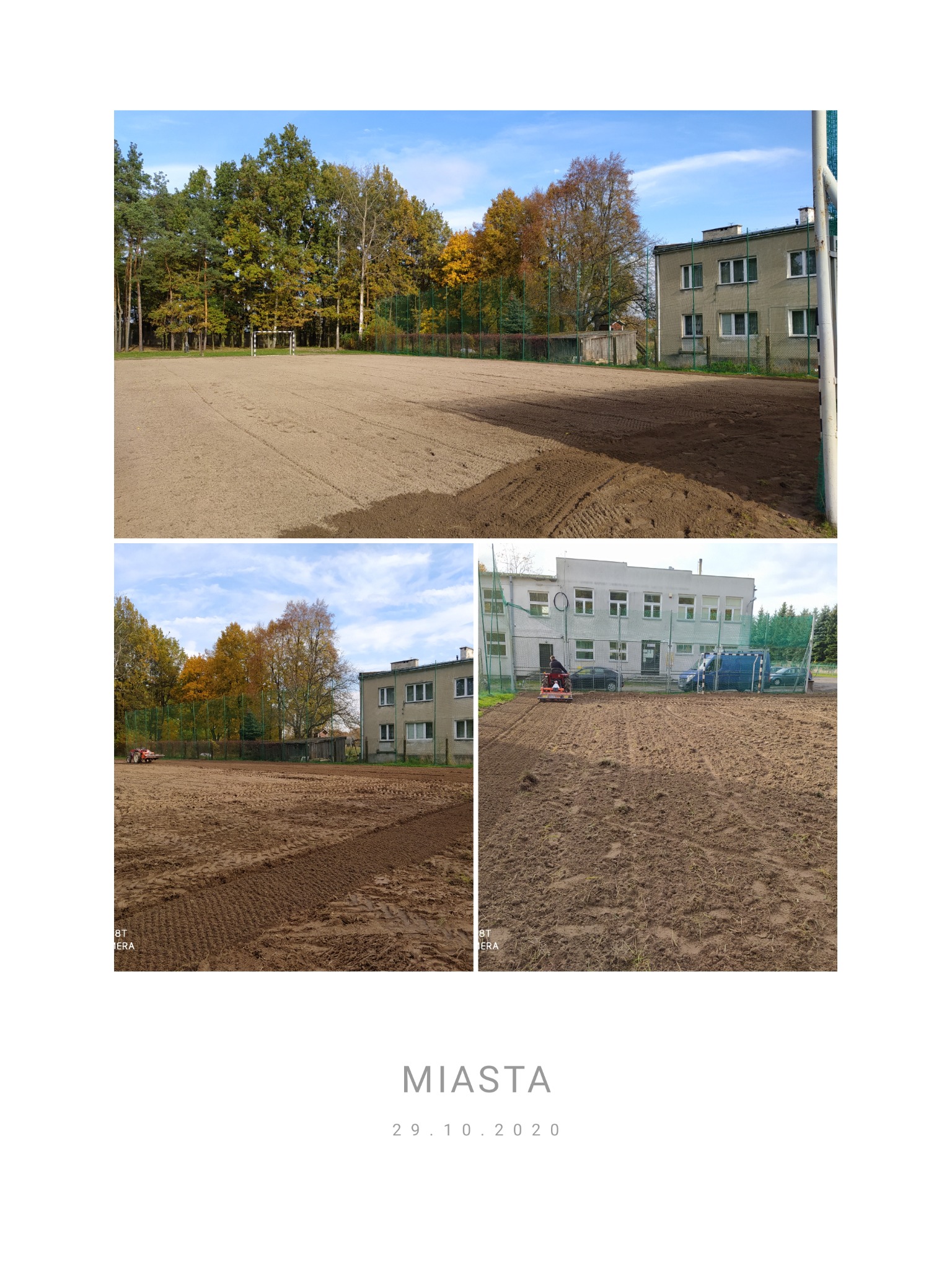 Prace glebogryzarką separacyjna dla szkoły Przygotowanie gleby pod wysiew