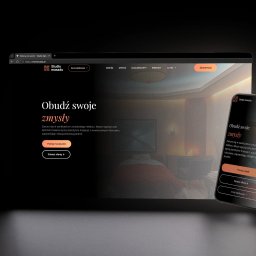 Koalas.Digital - Responsywna strona www studia masażu na ekranie laptopa i smartfona. Minimalistyczny design z motywem relaksu i intuicyjnym systemem rezerwacji.