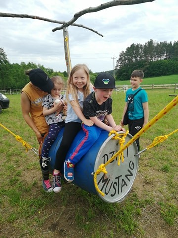 dobra zabawa na dzikim mustangu