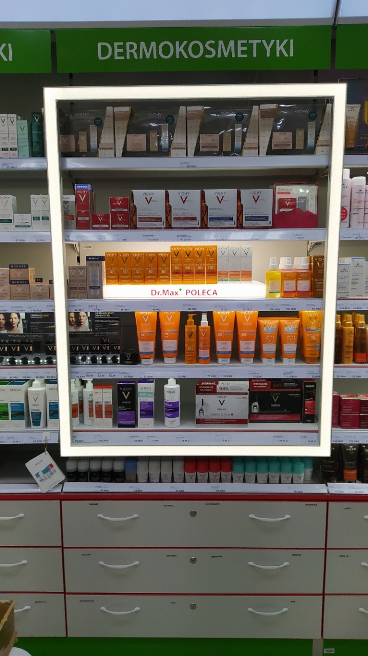 Aluminiowa ramka LED do podświetlania stref promocyjnych na regałach