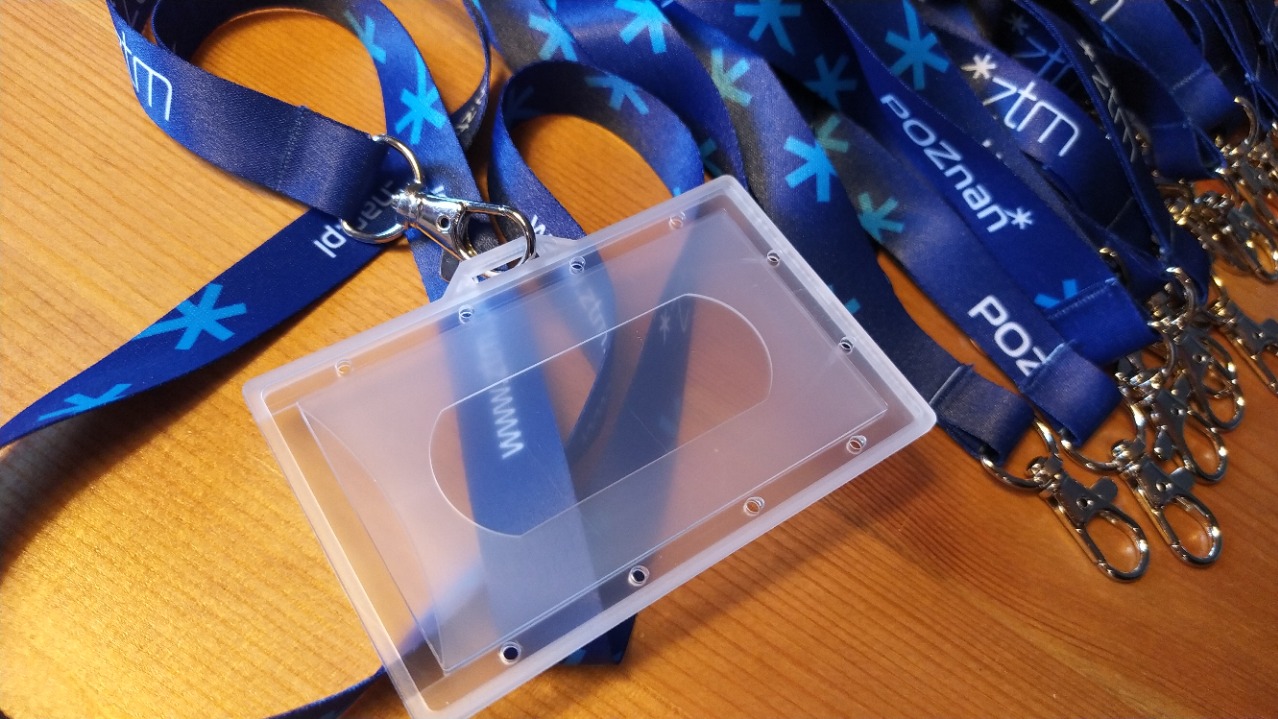 Smycze na identyfikatory, drukowane, ZTM Poznań