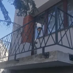 Balustrada nierdzewna że stali kwasoodpornej, malowana proszkowo, kolor antracyt w macie