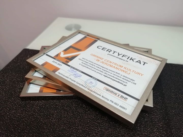 Certyfikaty dla pracodawców, którzy przystąpili do programu i dokonali audytu.