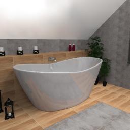 Salon łazienkowy - szary + drewno
