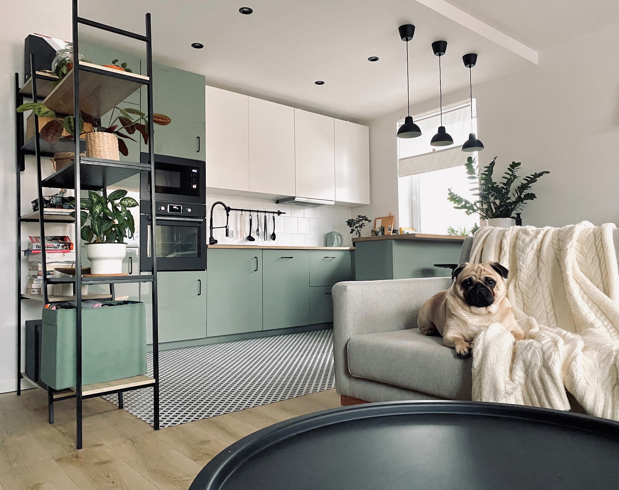 Salon z aneksem kuchennym - mieszkanie we Wrocławiu