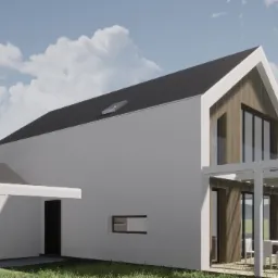 Budynek jednorodzinny pow. użytkowa 150m2, konstrukcja szkieletowa