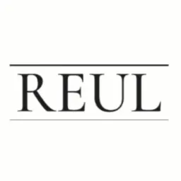 Logo firmy REUL, czarne litery na białym tle, z poziomymi liniami nad i pod napisem.