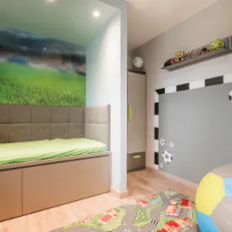 Wnętrza Nieoczywiste - projekt domu w stylu nowoczesnym - pokój chłopca