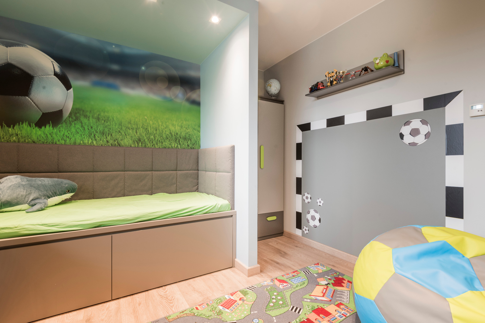 Wnętrza Nieoczywiste - projekt domu w stylu nowoczesnym - pokój chłopca