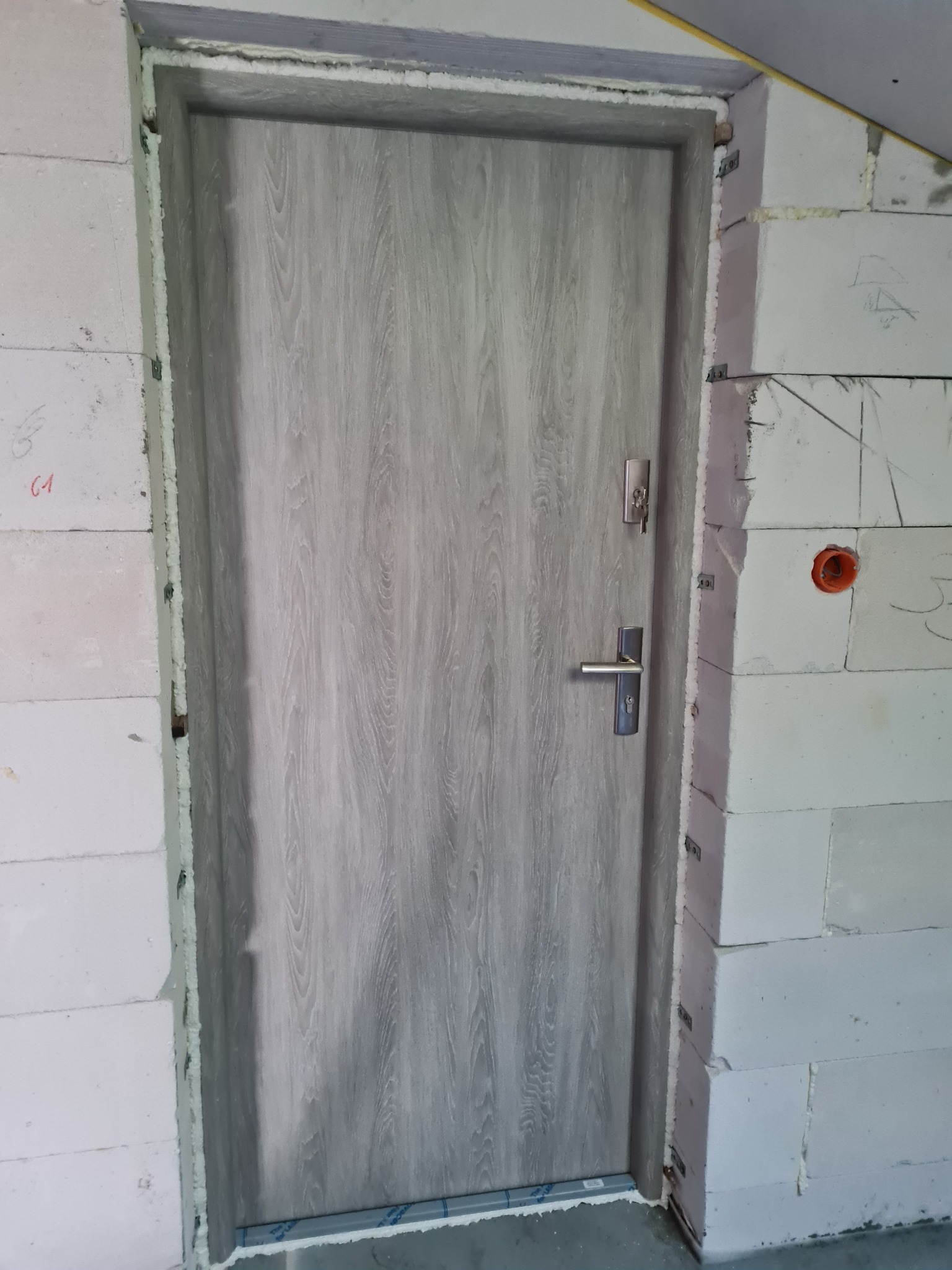 Drzwi wewnatrzklatkowe ,dąb szary :)