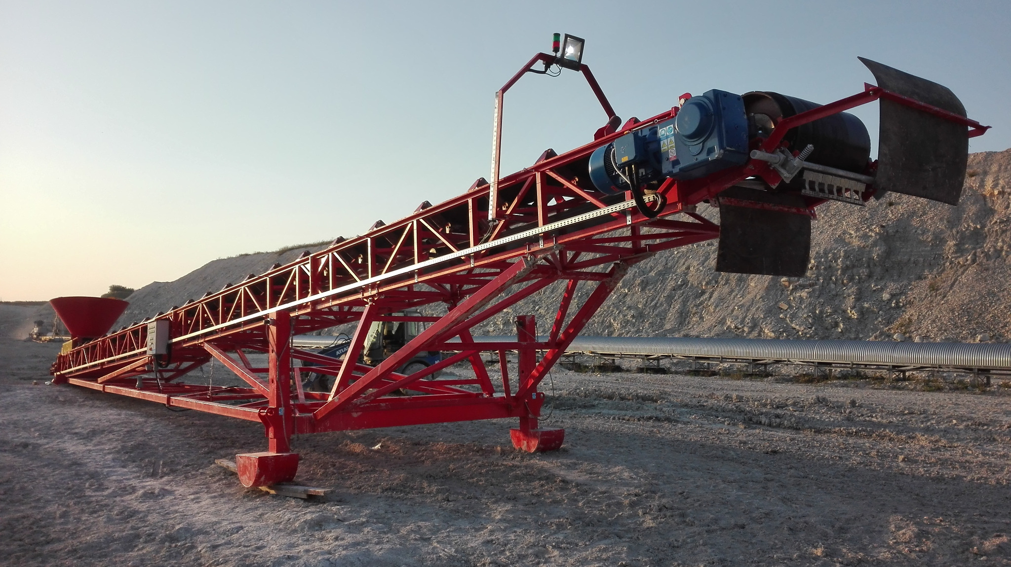 Przenośnik taśmowy Bt=800, L=25 m, Q=450 T/h