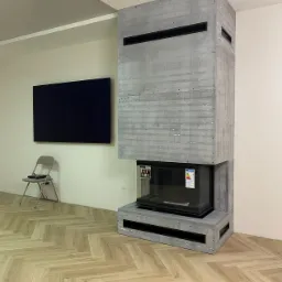 trzy strony kominek NBC Kratki