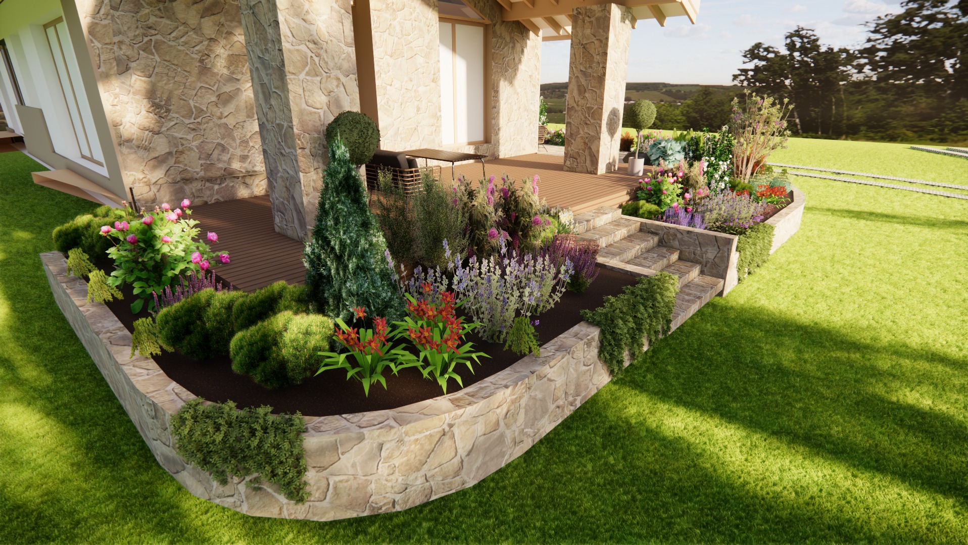 Przykładowa wizualizacja ogrodu