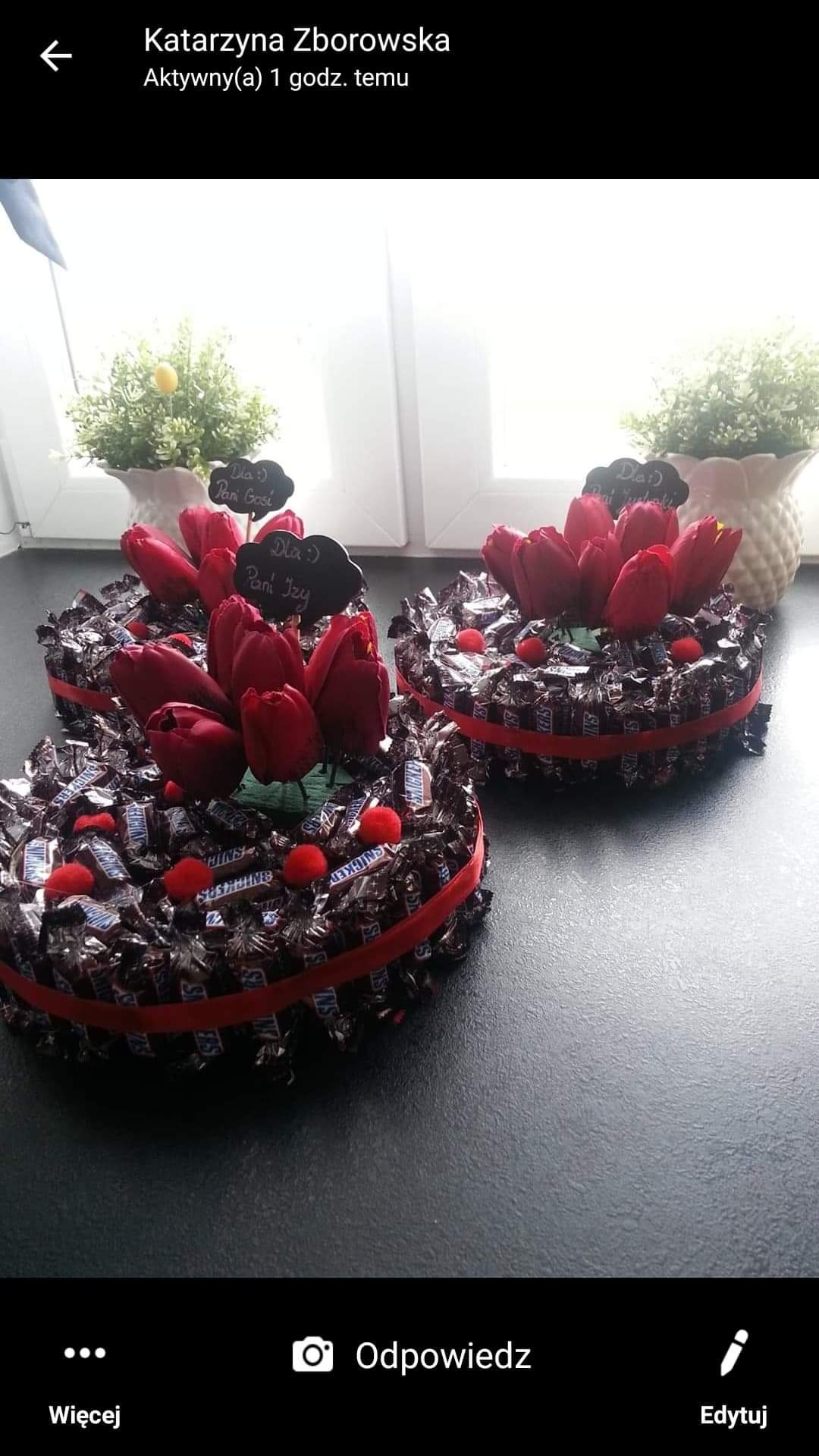 Slodki orciki z cukierków upominek.