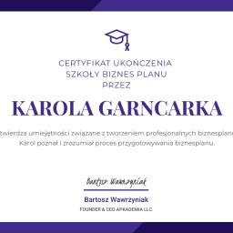 Posiadam certyfikat ukończenia kompleksowego szkolenia Apkademii, który potwierdza moje umiejętności w pisaniu biznes planu.
Apkademia dostała certyfikat instruktora Udemy – czyli największą platformę edukacyjną