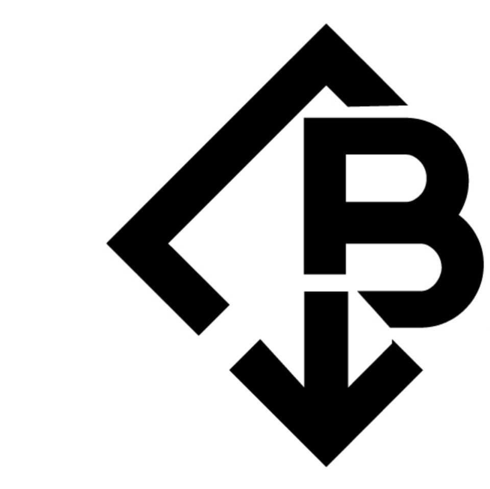 Logo firmy z Kłobucka: stylizowana litera B wpisana w romb z symbolem strzałki skierowanej w dół.