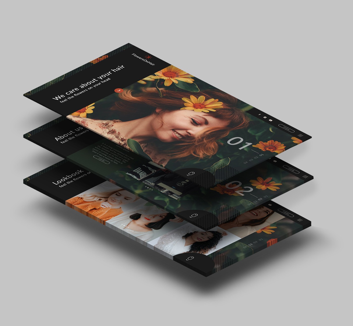 Projekt strony internetowej dla studia fryzur.