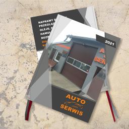 Projekt okładki kalendarza książkowego dla firmy AUTO SERWIS.