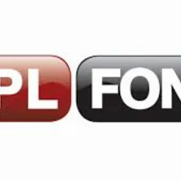 Logo firmy PL FON, składające się z dwóch zaokrąglonych prostokątów: brązowego z białym napisem 'PL' i czarnego z białym napisem 'FON'.