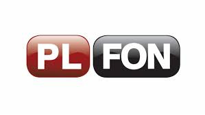Logo firmy PL FON, składające się z dwóch zaokrąglonych prostokątów: brązowego z białym napisem 'PL' i czarnego z białym napisem 'FON'.