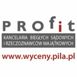 Logo firmy PROFIT Kancelaria Biegłych Sądowych i Rzeczoznawców Majątkowych z adresem strony www.wyceny.pila.pl.