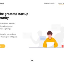 Design strony głównej startupu