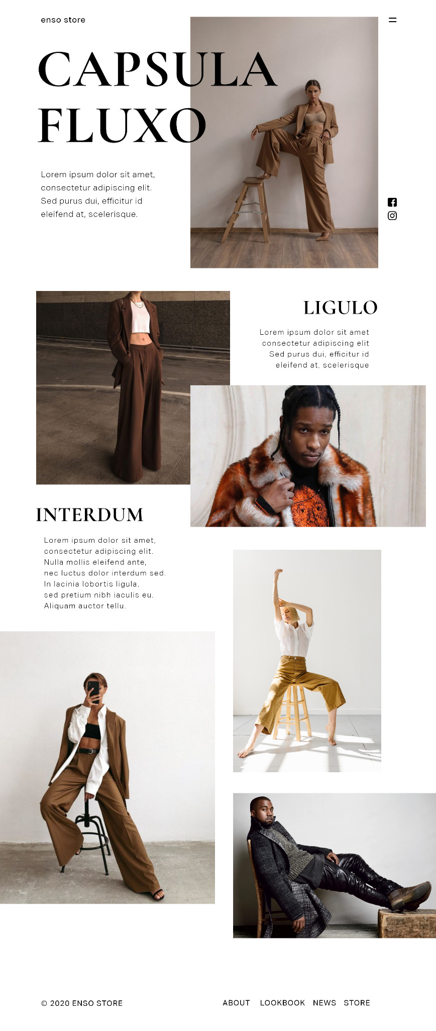 Design landing page-a sklepu internetowego z ubraniami