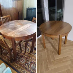 Stół z lat 50-tych po renowacji.