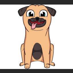 Ręcznie rysowany pies jako avatar na Youtube