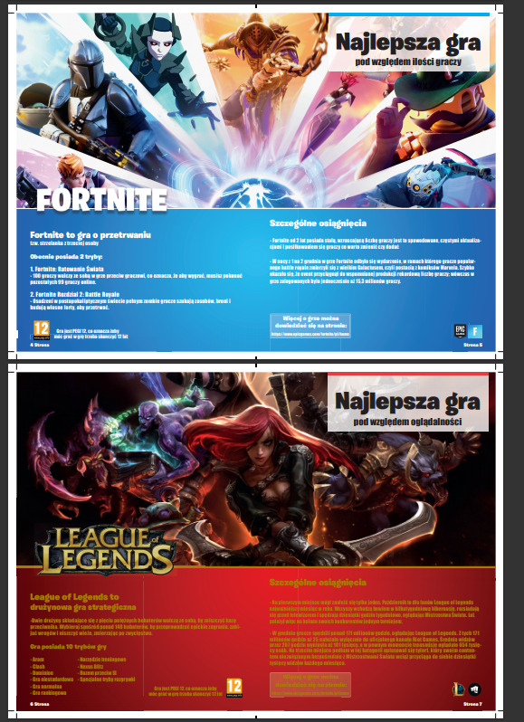 Broszura Dla firmy Gamer geek (kilka zdj)