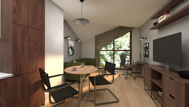 Modernistyczne mieszkanko podwarszawskie