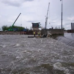 Pomiary przemieszczeń Jaz Zwanowice.