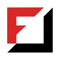 Logo firmy w kwadratowej ramce, z czerwoną literą F w lewym górnym rogu i czarnym obramowaniem.