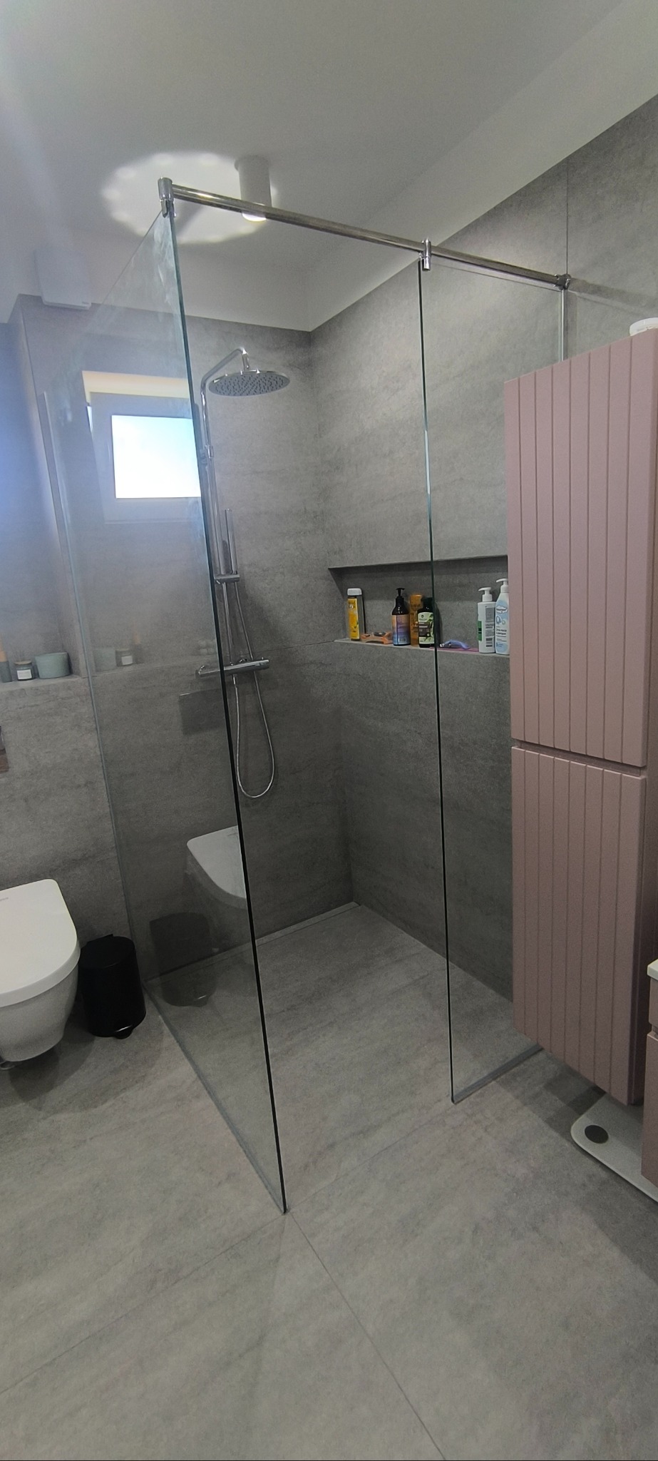 Przegroda Kabina prysznicowa bez drzwi