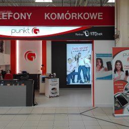 Projekt sklepów "Punkt G" z akcesoriami GSM i serwisem telefonów komórkowych w Rumi, Tczewie, Starogardzie Gdańskim.